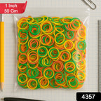 Flexible nylon rubber bands in vibrant colors, perfect for bundling stationery.