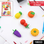 Close-up of several cartoon-themed novelty erasers, showcasing their intricate details and vibrant colors.