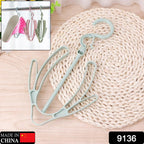 Space-saving PP plastic shoe drying hanger, ideal for closets and small spaces.