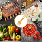 Soft silicone bristles of a basting brush, ideal for delicate pastries.