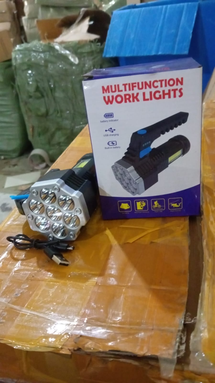 PHOBIA portable flashlight highlighting its various lighting features.