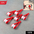 Optic cleaning tool designed for eyeglass lenses with soft, double-sided microfiber pads