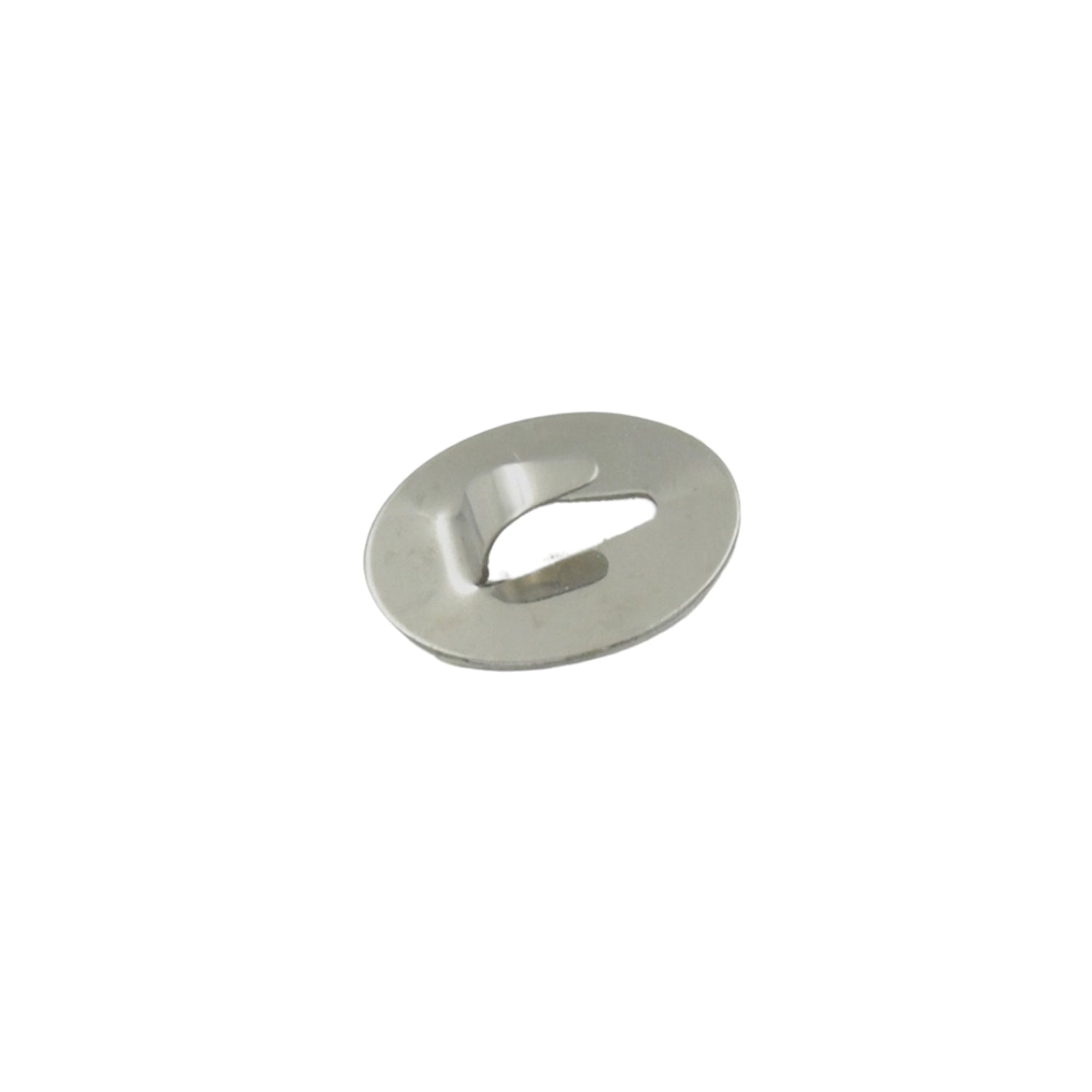 Lifestyle shot showing a stainless steel wall hook holding a kitchen towel.