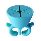 Complete AuriGlam Nail Polish Holder ring and stand set for home or travel manicures.