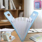 13 pocket document file folder with sturdy handle for easy carrying