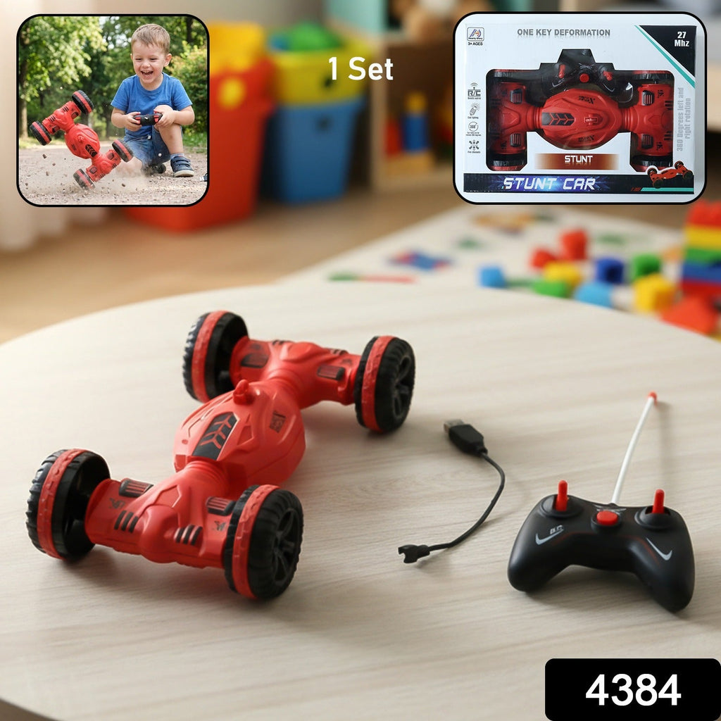 RC Stunt Car toy with wireless remote control for easy driving