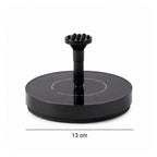 Fountain pump showing 13 cm dimension in garden setup