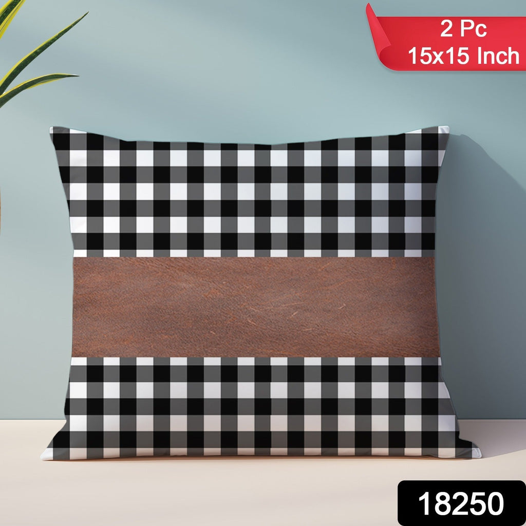 Close-up of a soft, durable faux leather pillow cover in a living room setting.