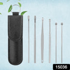 Close-up of the different reusable ear cleaning tools, including spiral and curette designs.