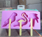 Detailed view of a single durable ice candy mould, showing its smooth finish.