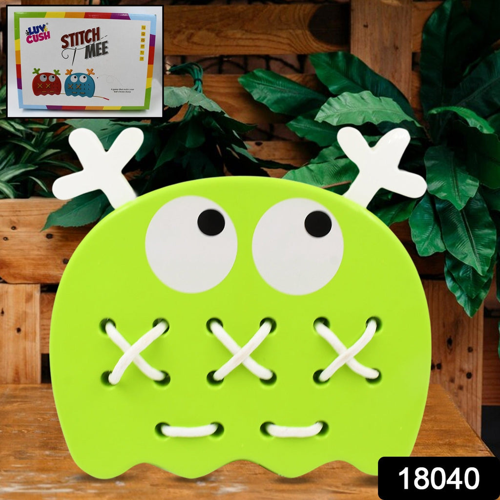 Close-up of vibrant Stitch Mee Puzzle Toy pieces showcasing diverse shapes.