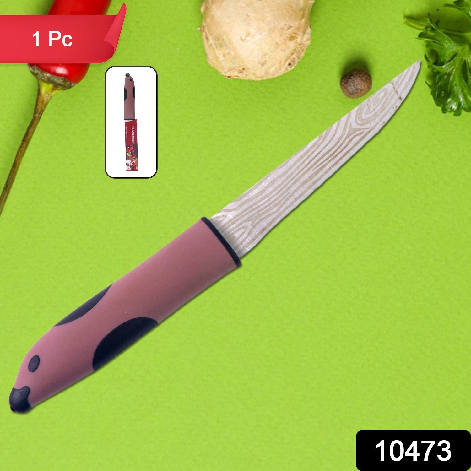 Ergonomic handle kitchen knife for safe and comfortable chopping