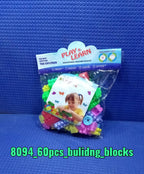 Zippered storage bag for the 60-piece fun and learning blocks set for kids.
