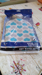 Hot water bag demonstrating its compact and portable size for easy use.