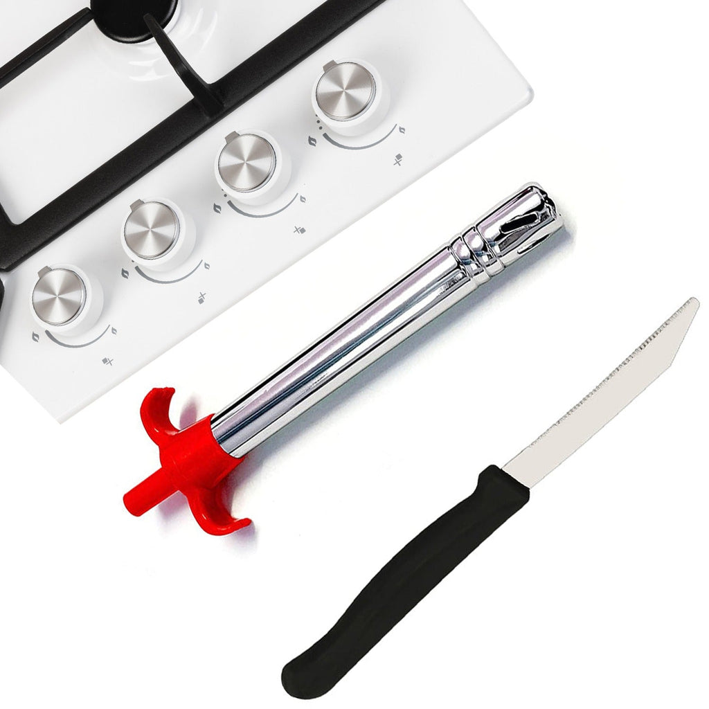 Ergonomic kitchen knife with a sharp blade and vibrant handle for precise cutting.