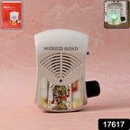 Electric mantra bell showing power plug for AC 220V