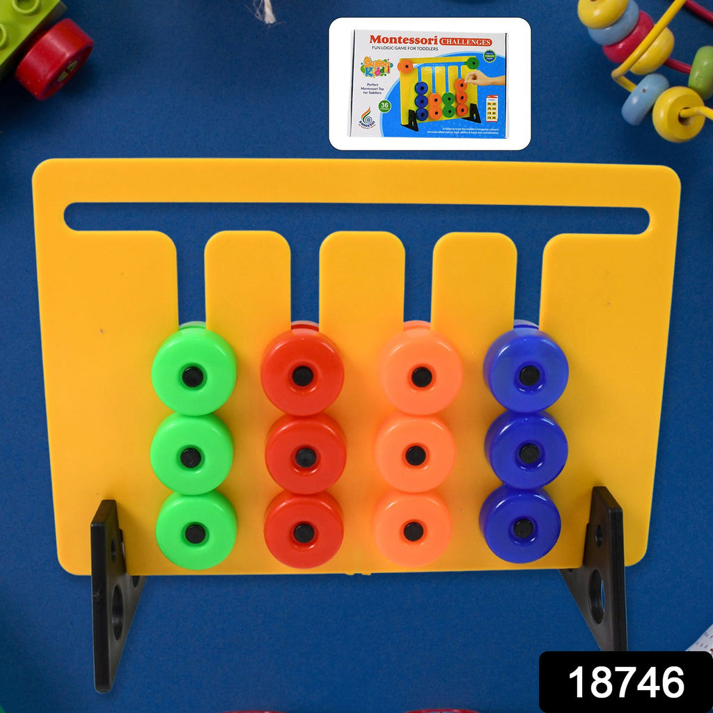 Children actively engaging with the Montessori Slide Puzzle, enhancing their problem-solving skills.