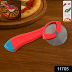 Ergonomic handle of the pizza cutter offering comfortable secure grip.