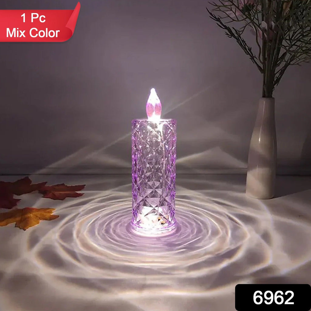 Battery operated smokeless crystal candlelight for indoor and outdoor decor