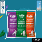 Floor cleaner concentrate sachets with mixing bottle for easy dilution
