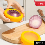 Side angle of a yellow food storage container, perfect for kitchen organization.