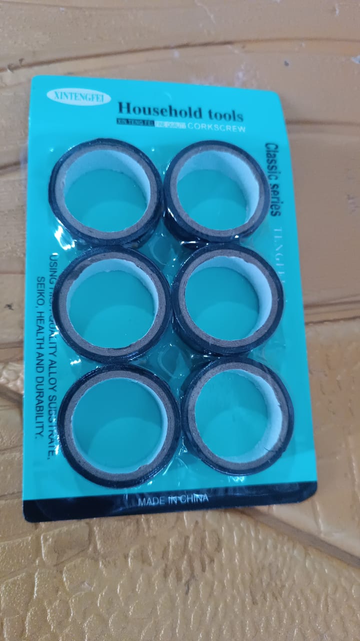 General purpose black electrical tape rolls for repairs