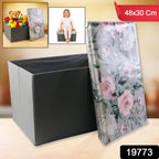 Premium organizer box with floral pattern lid used for storing clothes and toys