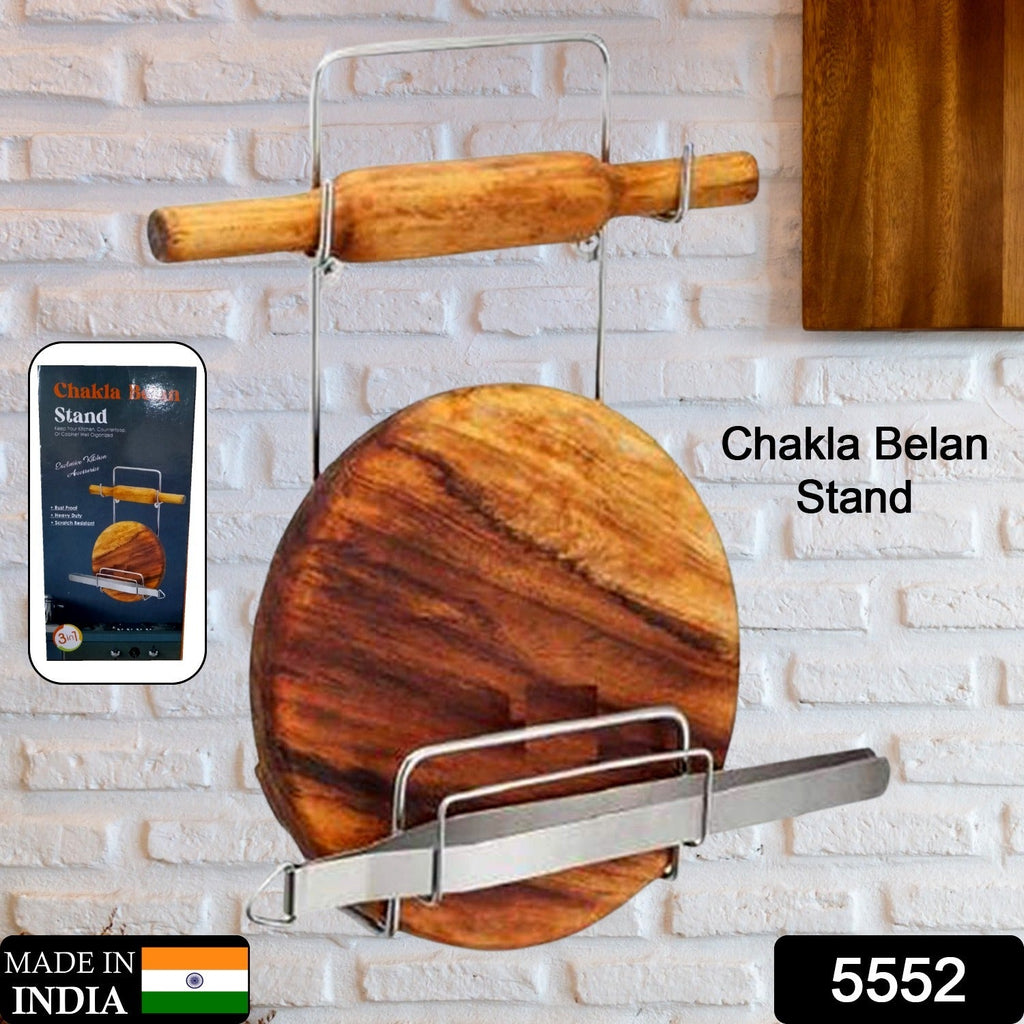 Close-up of the CookAura chakla belan stand, highlighting the seamless welding and premium stainless steel finish.