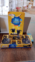 The Sweet Buzz seashell ceramic cup set displayed in its packaging, ideal for gifting.
