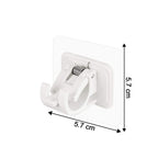 Compact adhesive towel rod holder for bathroom organization