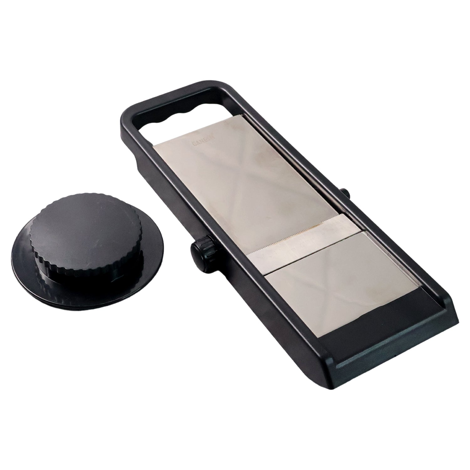 Vegetable cutter and slicer with safety holder for fingers