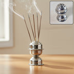 Stainless steel big jasmine incense stand with multi-stick holes for home pooja