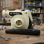 Portable electric blower for home and garden use