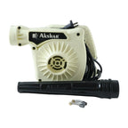 Electric air blower in use for cleaning and blowing