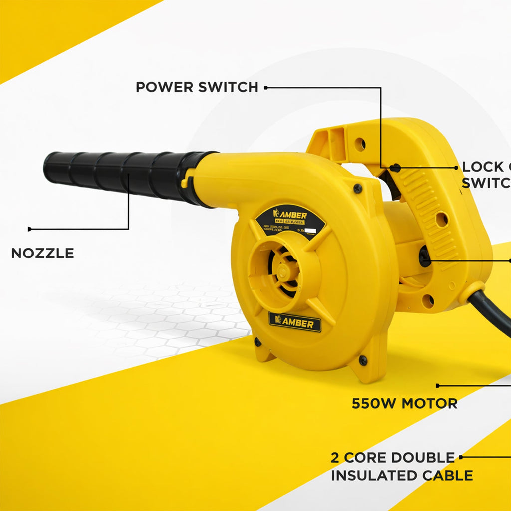 Ergonomic electric blower for easy handling and efficient dust cleaning