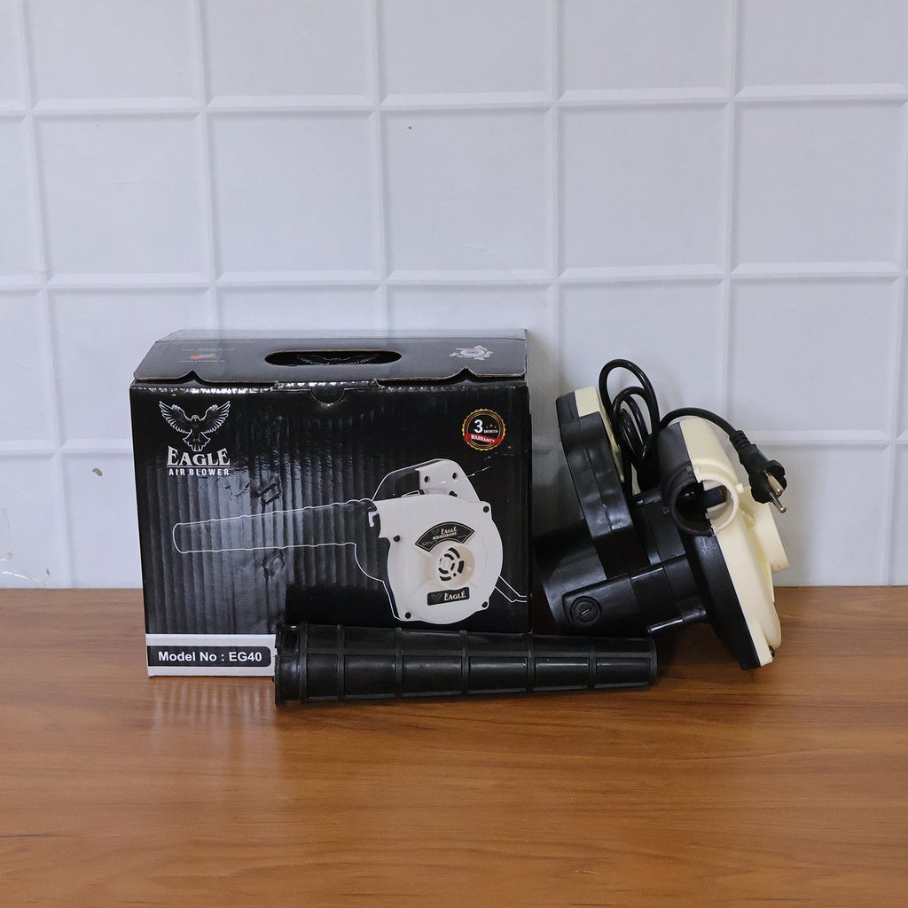 Portable electric blower for home and workshop use