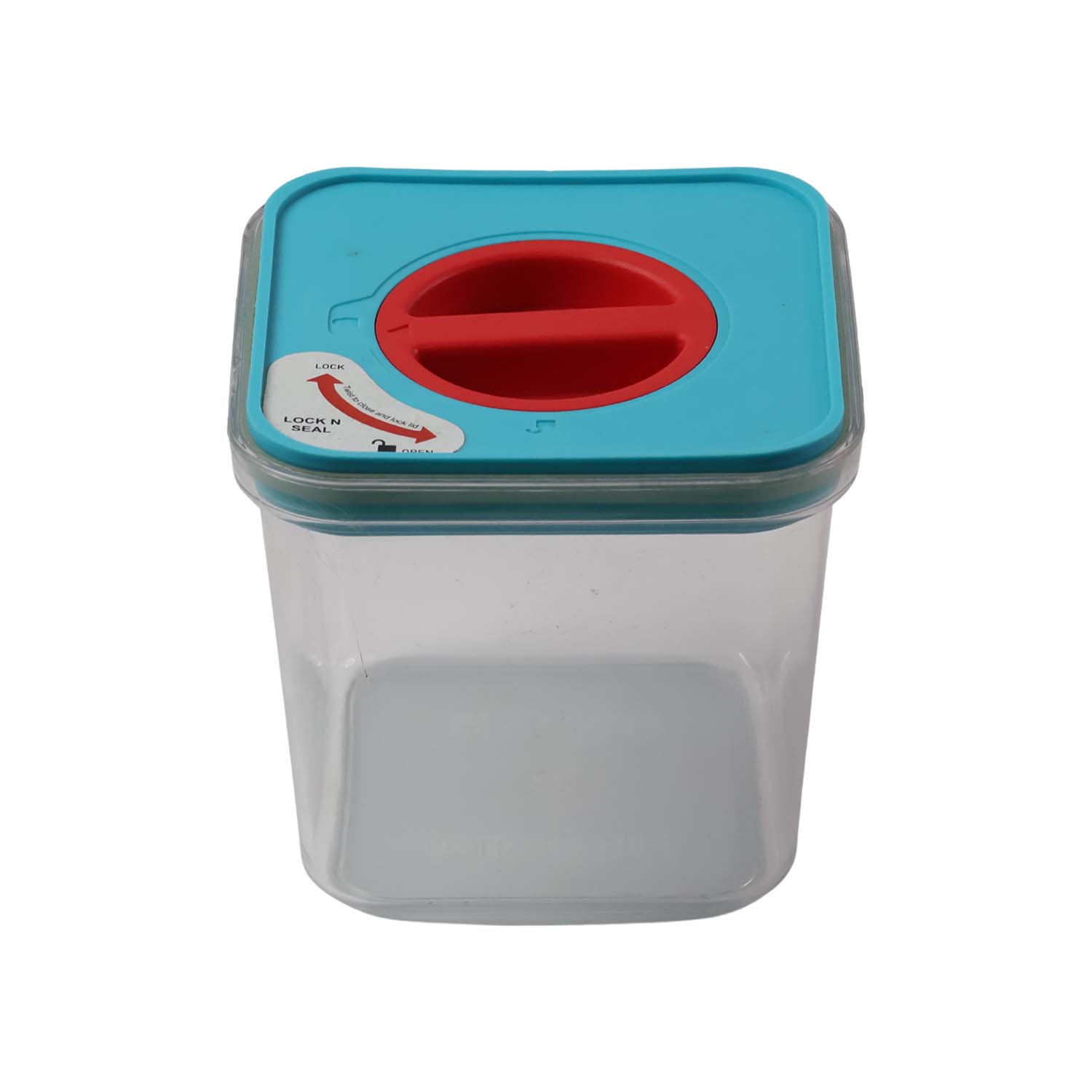 Plastic kitchen storage jar with lock & seal lid