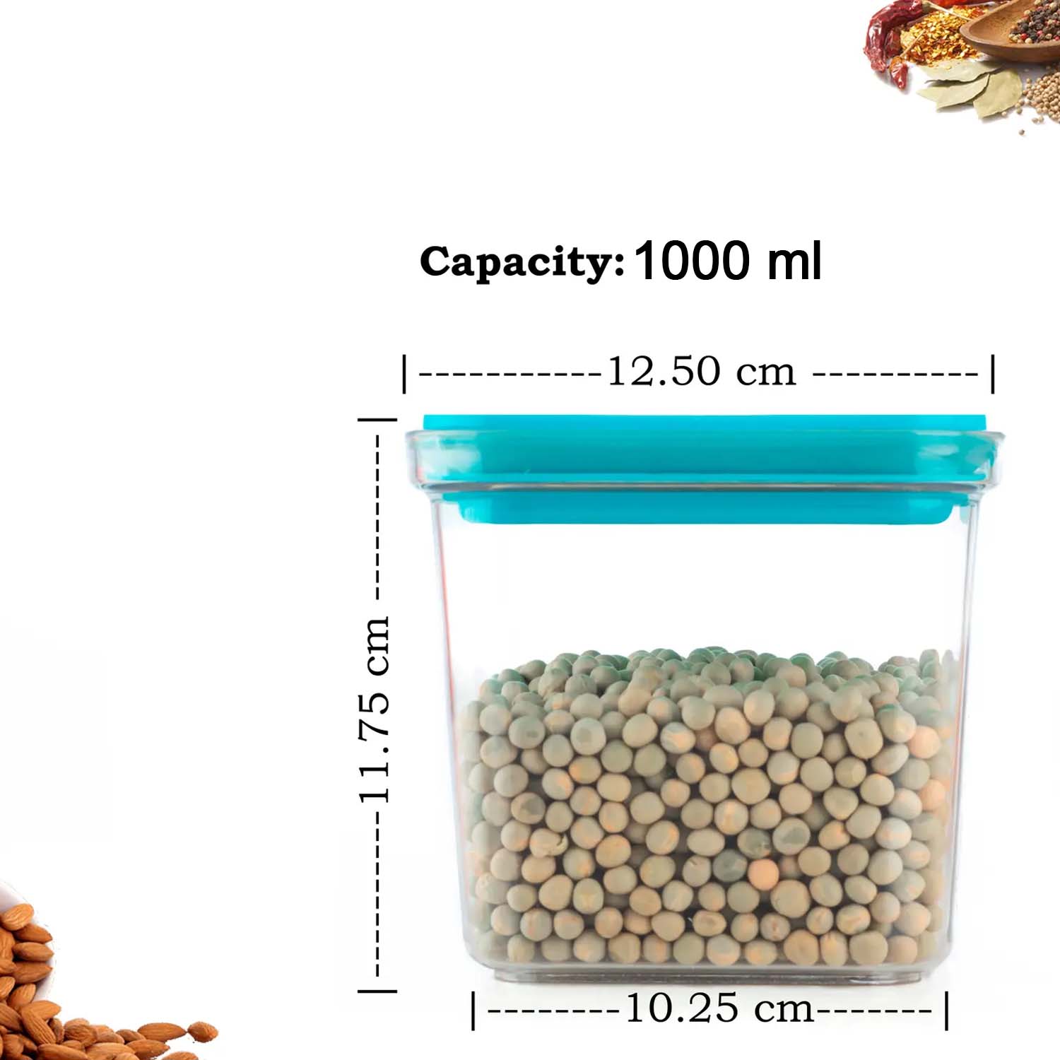 Meal prep storage container with airtight locking lid