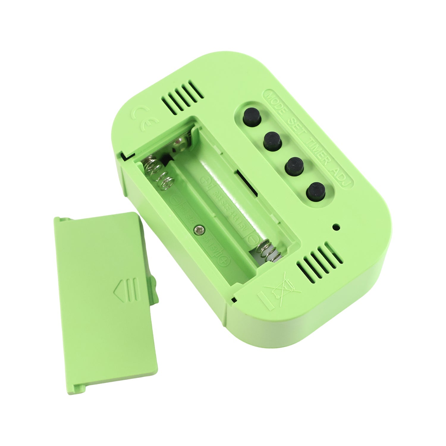 Compact digital alarm clock featuring alarm function and clear display