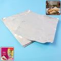 Pack of 50 aluminium foil cut sheets 220×250 mm for food wrapping