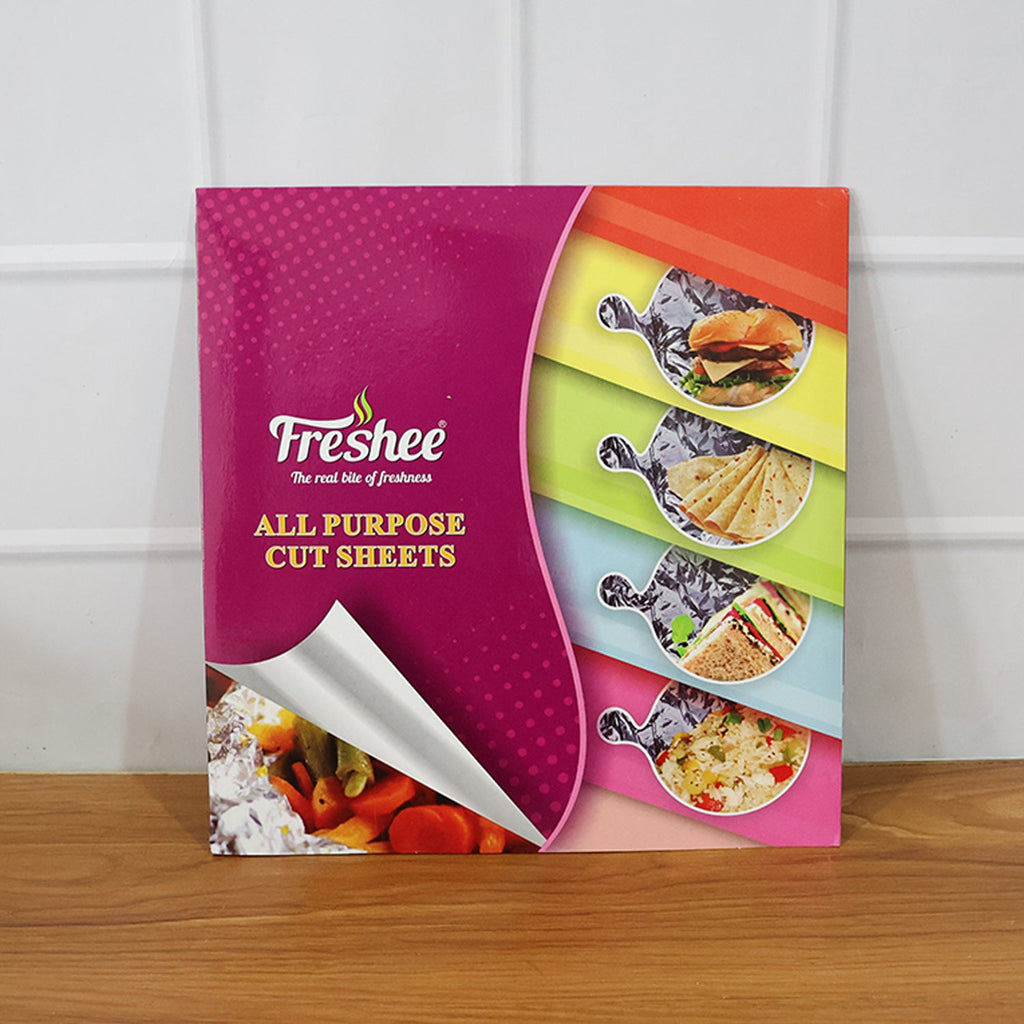 Convenient aluminium foil cut sheets, ideal for kitchens and eateries