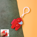 Pop-It Fidget Keychain in a mix of colours, with a clip hook, displayed against a clean background.