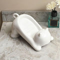 Animal shape soap dish holder in cute bear design with drainage grooves