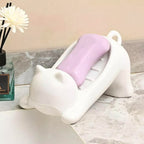 Kids’ cartoon animal soap dish holder perfect for washbasins and countertops