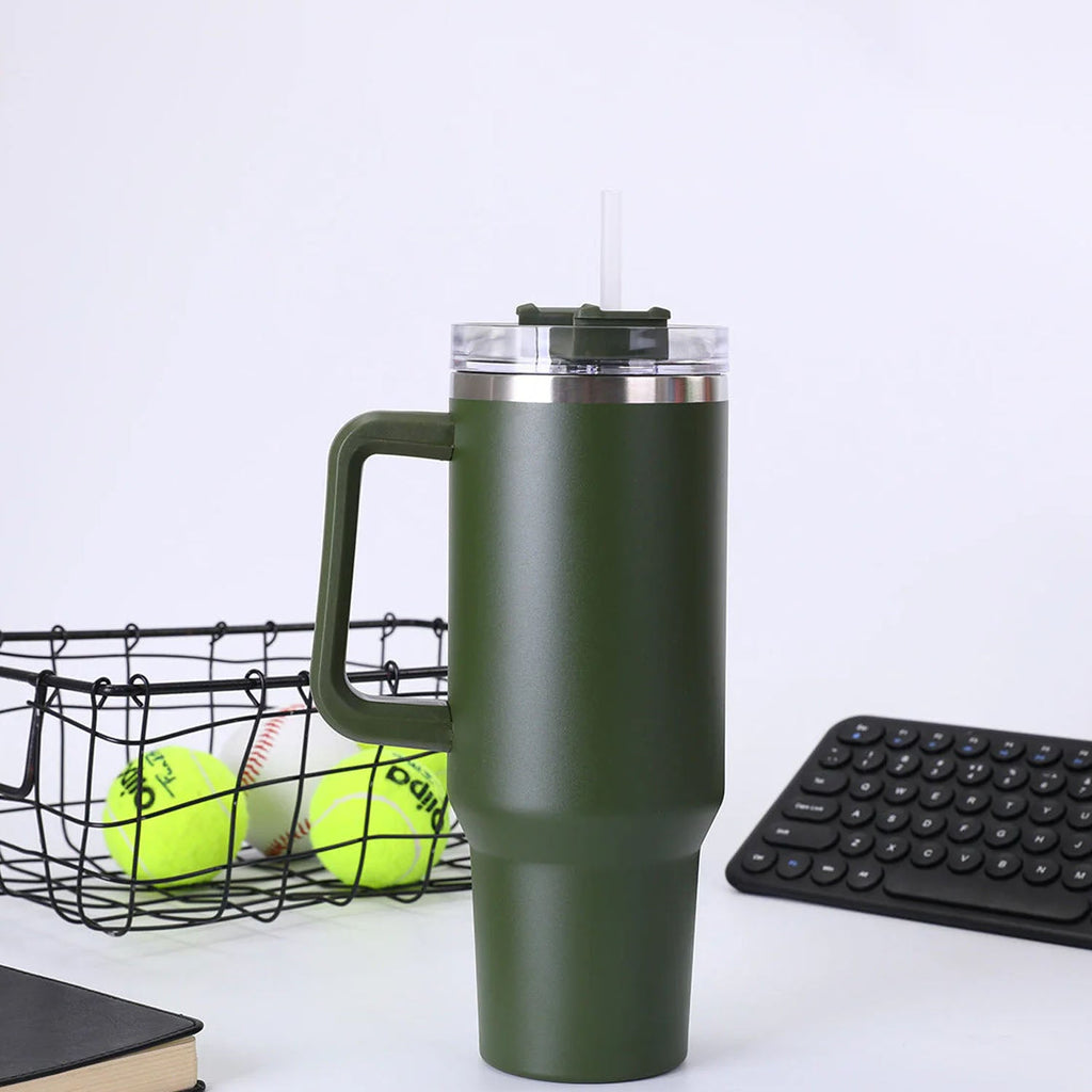 1200ML insulated travel mug in minimalist packaging box