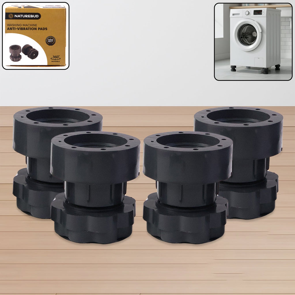 Set of 4 adjustable anti-vibration pads for appliances on floor