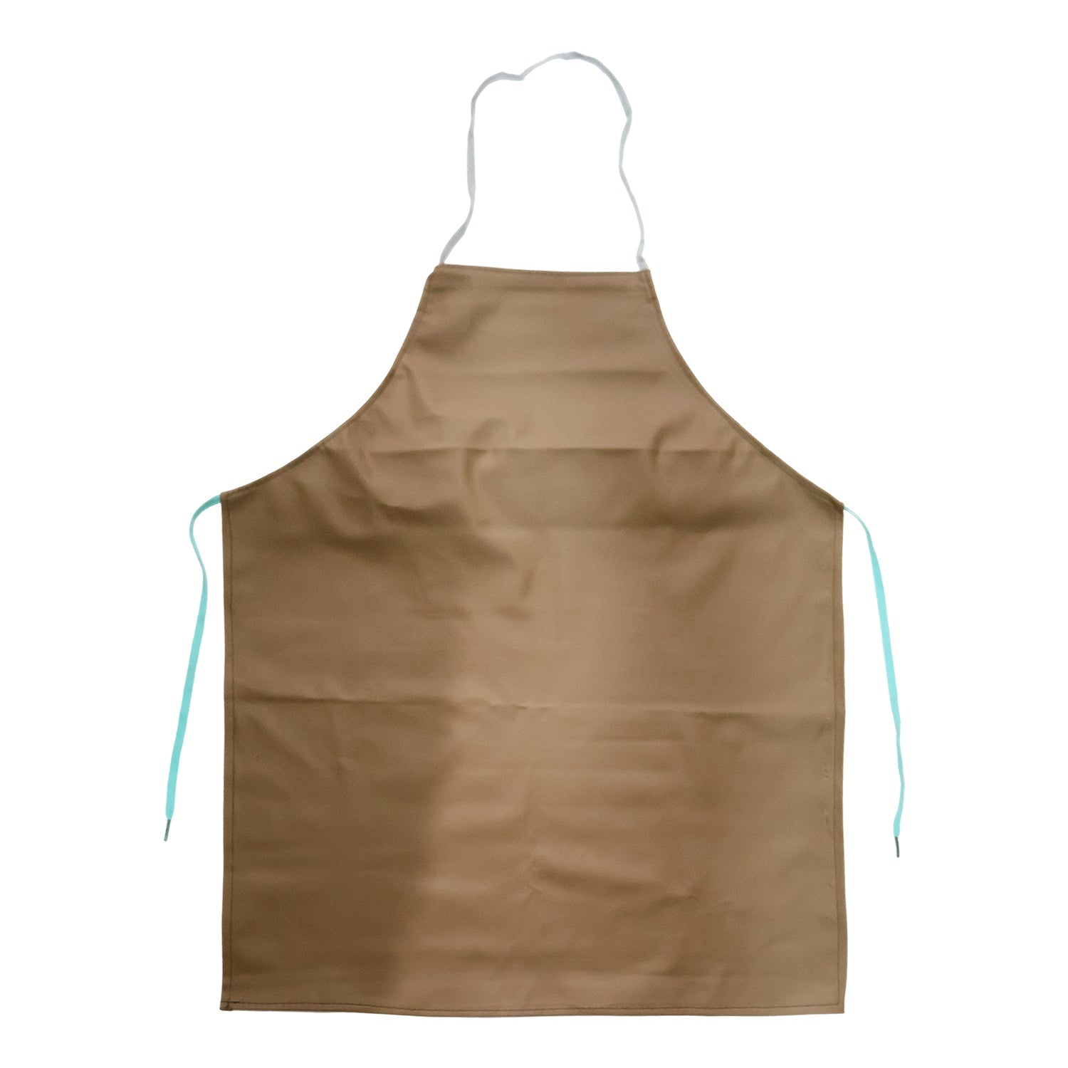 Protective kitchen apron showcasing long waist ties