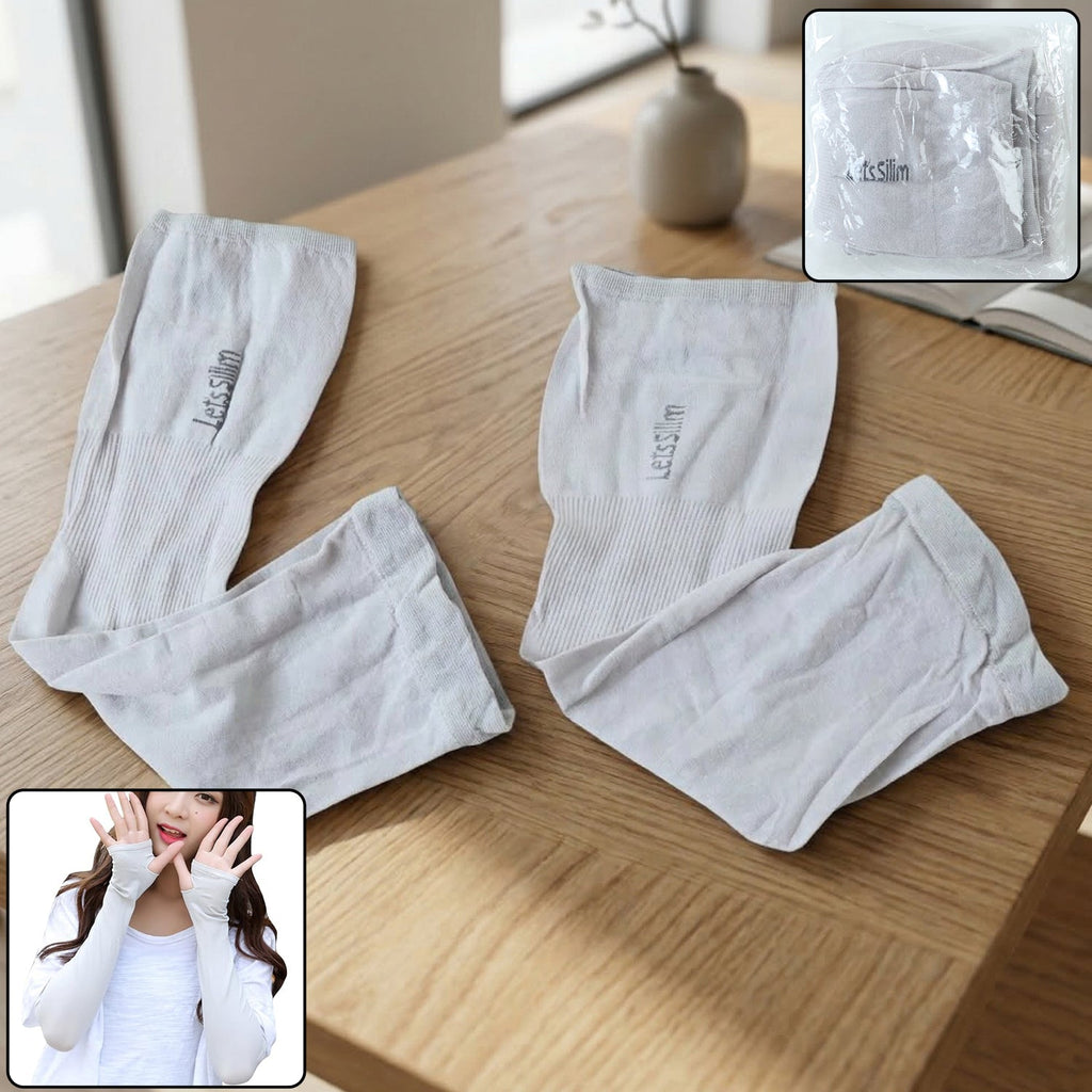 Stretchable sports arm sleeve pair with UV protection