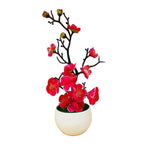 Decorative artificial flower vase plant enhancing home décor