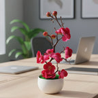Artificial flower pot plant adding natural charm to living space